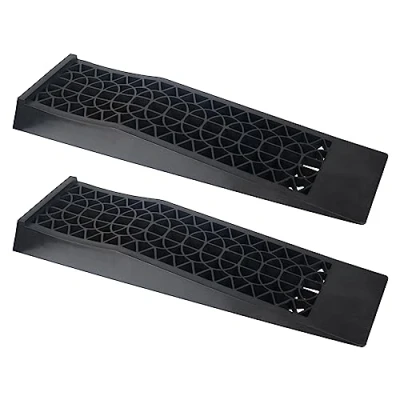 Imagen de DAYUAN 2 rampas de plástico para carga pesada hasta 5 toneladas, rampa elevadora coche con protección contra sobrecarga