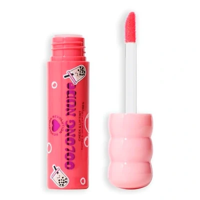 Imagen de I Heart Revoluion Bubble Tea Milky, Tinta para labios y rubor tinte facial hidratante todo en uno infusionado con té verde matcha, Oolong Nude
