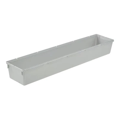 Imagen de keeeper Recipiente organizador, Combinable con otros recipientes, Plástico resistente (PP), 38 x 8 5 cm, Pepe, Plateado