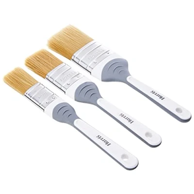 Imagen de Harris 102021060 Seriously Good Brochas de pintura para y barniz, paquete 3 pinceles, 1 pulgada, 1.5 pulgadas, 2 gris