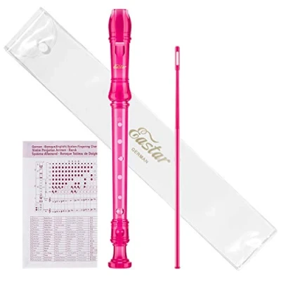 Imagen de Eastar ERS 1GP GPPS 3 Piece C German style Soprano Recorder，Pink