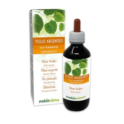 Imagen de Tilo plateado (Tilia tomentosa) Yemoderivato sin alcohol de yemas frescas Extracto líquido gotas 200 ml Complemento alimenticio Vegano