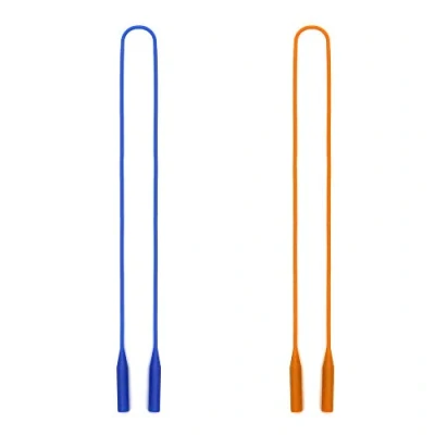 Imagen de JM Colgante para Gafas. Cordón de Silicona Impermeable. Apto Hombre, Mujer o Niños [Pack 2 Azul y Naranja]