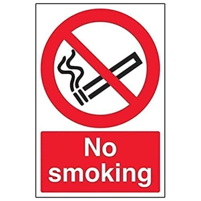 Imagen de vsafety 57034 au s &quot;no fumar&quot; prohibición señal, autoadhesivos, vertical, 200 mm x 300 mm, Negro/Rojo