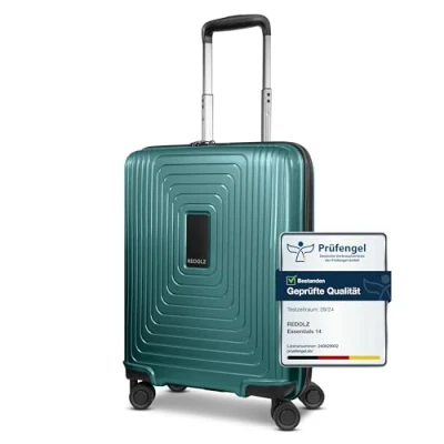 Imagen de REDOLZ Artículos comunes Essentials 14, Verde perla metálico, Kabinen Trolley (55 cm), Carro rígido con ruedas giratorias