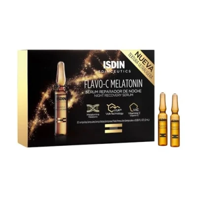 Imagen de Isdin Flavo c Melatonin Serum Reparador Noche 30 Unidoses De 2 ml