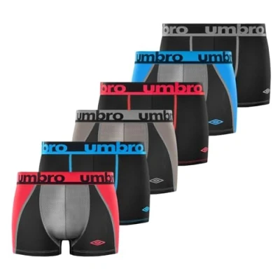 Imagen de Umbro Calzoncillo Ropa Interior Hombre Microfibra Liso (Paquete de 6)
