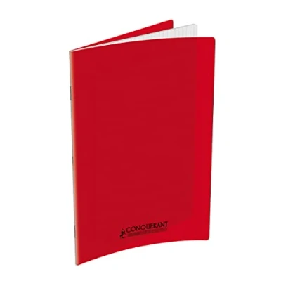 Imagen de Conquérant cuadernos de cuadrícula grande 96 páginas, 24 x 32 cm, color rojo cm