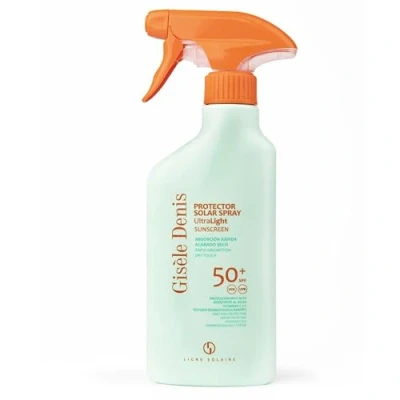 Imagen de GISÈLE DENIS Protector Solar en Spray Ultralight, 300 ml, Protección FPS50+, Crema Solar, Cuidado de Piel, Absorción Inmediata y Acabado Seco, Hidrata la Resistente al Agua, para Uso Diario