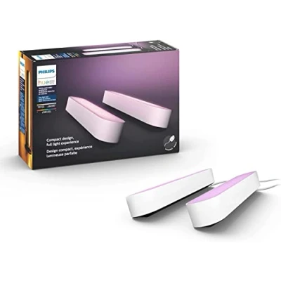 Imagen de Kit de iluminación Philips Hue Play, 2 Barras, Inteligentes, LED, Luz blanca y color, Domótica