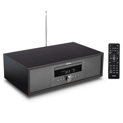 Imagen de MEDION Sistema de Audio Todo en Uno P64145 (Dab+, CD, MP3, Radio FM PLL, USB, Compacto, diseño Elegante, función Alarma, Temporizador Apagado) Antracita