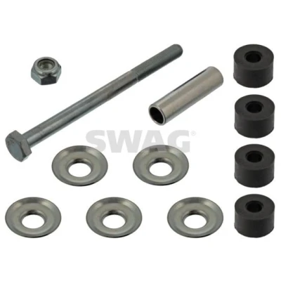 Imagen de SWAG 80 94 1207 Bieleta de suspensión Eje trasero izquierda, trasero, derecha M10 x 1,25 con tuerca, apoyo, arandelas Acero plateado