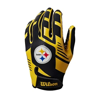 Imagen de Wilson Guantes NFL TEAM SUPER GRIP, Talla única para jóvenes, Silicona/licra elástica
