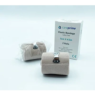 Imagen de CarePrime vendaje elástico de compresión, deportivo duradero, 2 unidades (5 cm x 4,5 m)