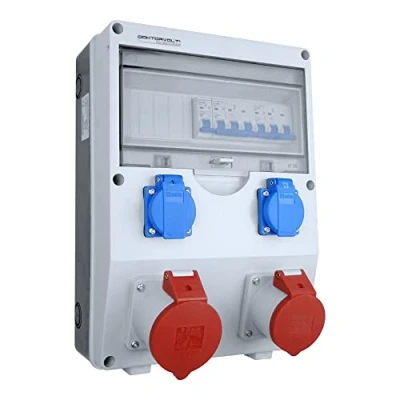 Imagen de Distribuidor de corriente (2619) ECO S, 1 módulo 16 A, 32 A y 2 módulos 230 V, empotrable