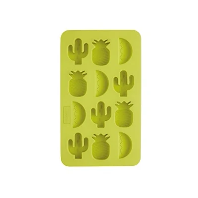Imagen de KitchenCraft BarCraft Cubitera con Diseño Tropical de Silicona 22 x 13 cm Verde