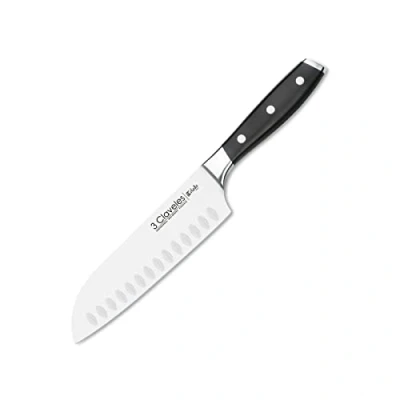Imagen de 3 Claveles Cuchillo japonés Santoku Forjado, carne pescado y verdura, Acero Inoxidable, línea Toledo (18cm 7&quot;)