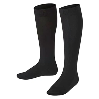 Imagen de FALKE Family K KH algodón sostenible largo unicolor 1 par, Calcetines largos Unisex niños, Negro (Black 3000) nuevo ecológico, 31 34