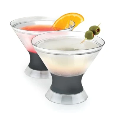 Imagen de HOST 3310 9 Ounce Martini Freeze Cooling Cups Plástico Clear 12.065 X 10.16 cm