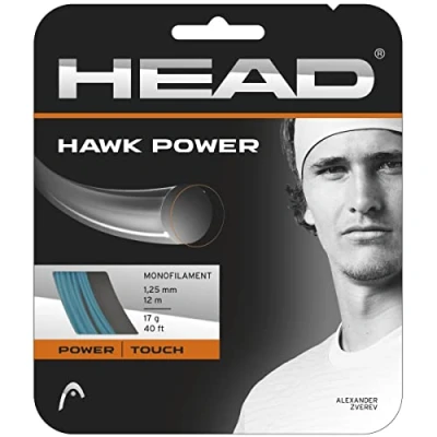 Imagen de HEAD Hawk Power Cuerda de Tenis, Unisex, petróleo, 1.25 mm / 17 g