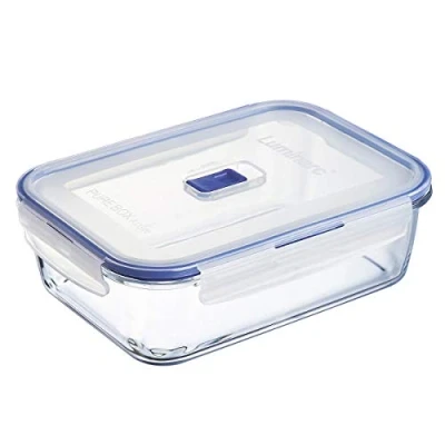 Imagen de Luminarc Pure Box Active Recipiente Rectangular Hermético Vidrio 22x17x7,8cm 197cl Bicolor