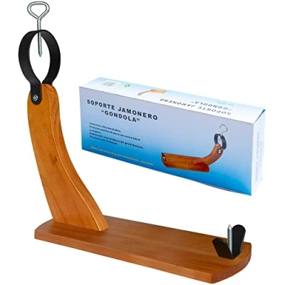 Imagen de CUPERINOX jamonero Profesional Soporte Tipo Gondola Base de Corte para Usar con Cuchillo Jamon iberico Fabricado en España