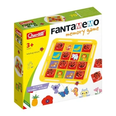 Imagen de Quercetti 1051 Fantamemo Mariquita Tarjetas de Temas Naturales Juego Memoria para niños, y asociación