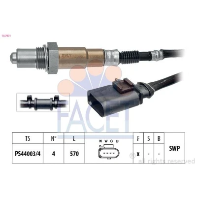 Imagen de FACET 10.7931 Sonda lambda con material de fijación Made in Italy OE Equivalent térmico, plana, Rosca engrasada 4 VOLKSWAGEN: GOLF 5, 6