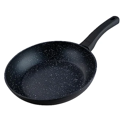 Imagen de [Exclusive to Amazon] Sartén Fackelmann Marble 24 cm, Antiadherente de 90 % Aluminio Reciclado con Mango Ergonómico Plástico, Pequeña Inducción para Cocinar y Freír
