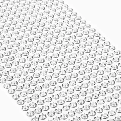 Imagen de Movoja Diamantes de imitación redondos y brillantes, autoadhesivos, para decorar hacer manualidades, 624 unidades, 5 mm, color plateado
