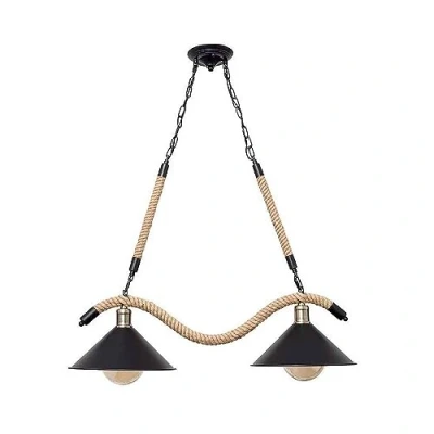 Imagen de Lampara de 2 luces modelo CABO negra FABRILAMP
