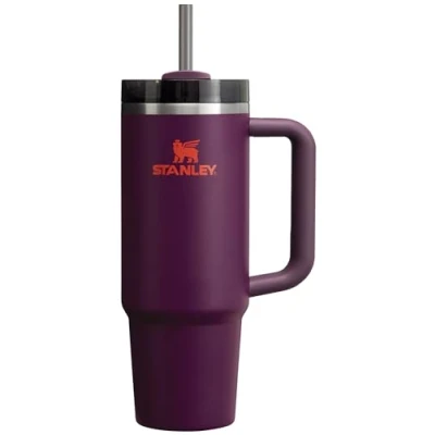Imagen de STANLEY Quencher H2.0 FlowState Vaso aislado al vacío de acero inoxidable con tapa y popote para agua, té helado o café, batidos más, ciruela, 30 onzas, 10 11825 054