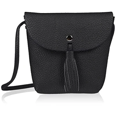 Imagen de Tom Tailor Denim IDA, Bolso Bandolera para Mujer, Negro (Schwarz), 4.5x16x17 Centimeters (W x H D)