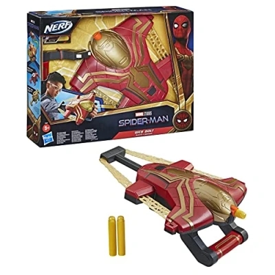 Imagen de Spider Man Marvel Web Bolt Nerf Blaster Toy for Kids, Movie Inspired Design, Includes 3 Elite Darts, Ages 5 and Up