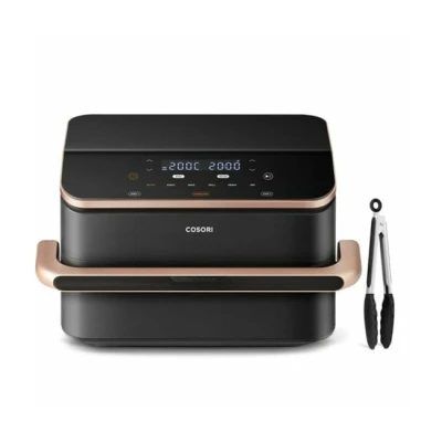 Imagen de Freidora de aire Cosori Dual Blaze TwinFry Chef Edition, 2800 W, Temporizador 1 min 48h, 6 Programas en 1, WiFi, Negro