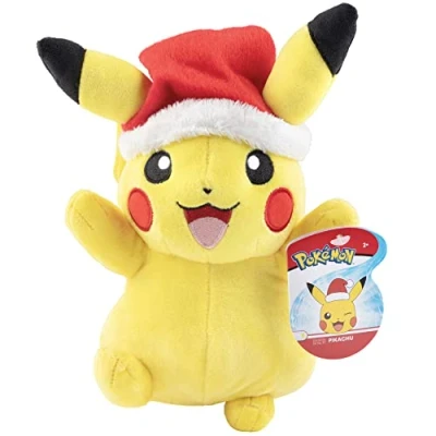 Imagen de Pokémon Juguete de peluche Pikachu Navidad 8 pulgadas, con licencia oficial, a partir 2 años