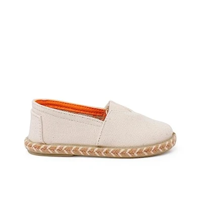 Imagen de Pisamonas ELÁSTICO Central YUTE Bicolor Alpargatas para niños, Talla: 35, Crudo Zapatos