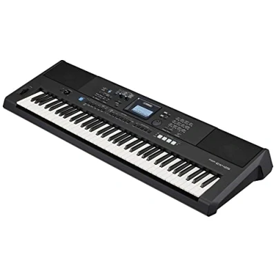Imagen de Yamaha PSR EW425 Teclado digital versátil y portátil con 76 teclas sensibles a la pulsación, 820 voces panel de control LCD, negro