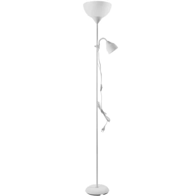 Imagen de Virone URLAR Lampara de Pie 175 cm Max 25W E27 + 40W E14 (Blanco)