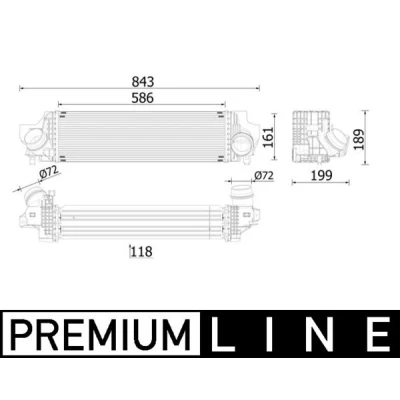 Imagen de MAHLE ORIGINAL CI 610 000P Intercooler MINI: Clubman