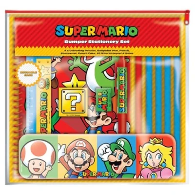 Imagen de Super Mario Bumper Juego de papelería y material oficina, diseño bloques color