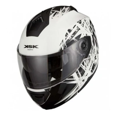 Imagen de KSK SAGA001 Cascos modulares negro/blanco S, 55 56 cm ECE 22.06