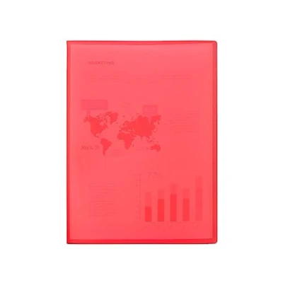 Imagen de Carpeta liderpapel escaparate 47040 20 fundas polipropileno din a4 rojo translucido