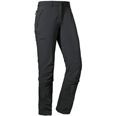 Imagen de Schöffel Engadin1 Pantalones elásticos para Mujer con función Zip Off, refrescantes y de Secado rápido, Asfalto, 76