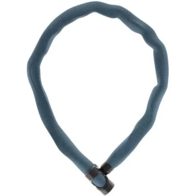 Imagen de ABUS Candado de cadena IVERA Chain 7210 bicicleta con revestimiento fibra sintética IvyTex altamente flexible Nivel seguridad 8 85 cm Color: Azul metálico