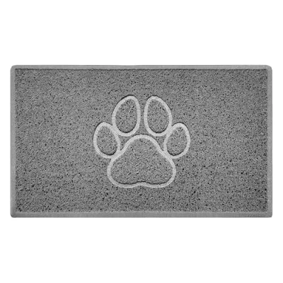 Imagen de Nicoman Paw Felpudo con Forma de Huella en Relieve, Espagueti, Gris, Medium (75x44cm)