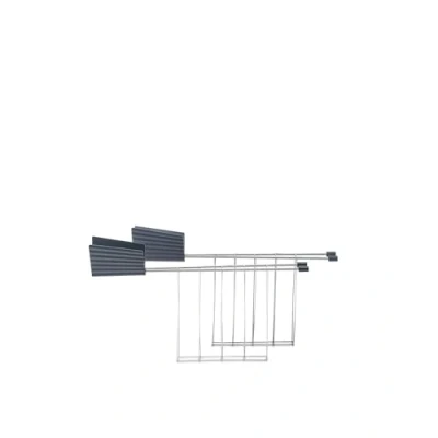 Imagen de Alessi Plissé MDL08RA G Dos Pinzas para Tostador de Diseño, en Acero Inoxidable y Resina Termoplástica, Gris
