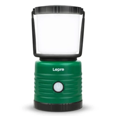 Imagen de Lepro Linterna de Cámping 1500 lúmenes, Lámpara con Pilas, Luz 4 Modos iluminación, Impermeable IPX4, Farol para Cortes Energía, Senderismo, Emergencia, Pesca