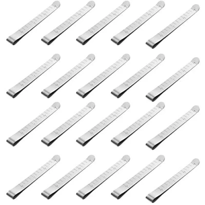 Imagen de ANCLLO 20 Piezas Clips de Costura Acero Inoxidable para Fijar y marcar Accesorios 3 Pulgadas medición. Regla acolchar Suministros, Medición Fijar,