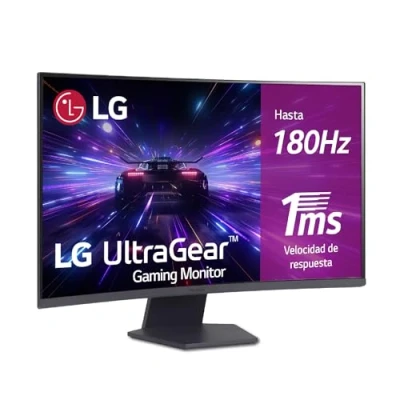Imagen de Monitor LG 32GS60QC, 31.5 &quot;, QHD, 1 ms, 180 Hz, HDMI x2, DisplayPort x1, Negro
